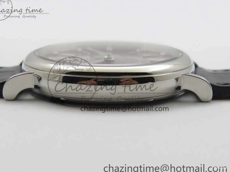 MIROTIME 0501 Portofino 37mm SS V7F 1:1 Best Edition Gray Dial on Black Leather Strap A Practical 7094